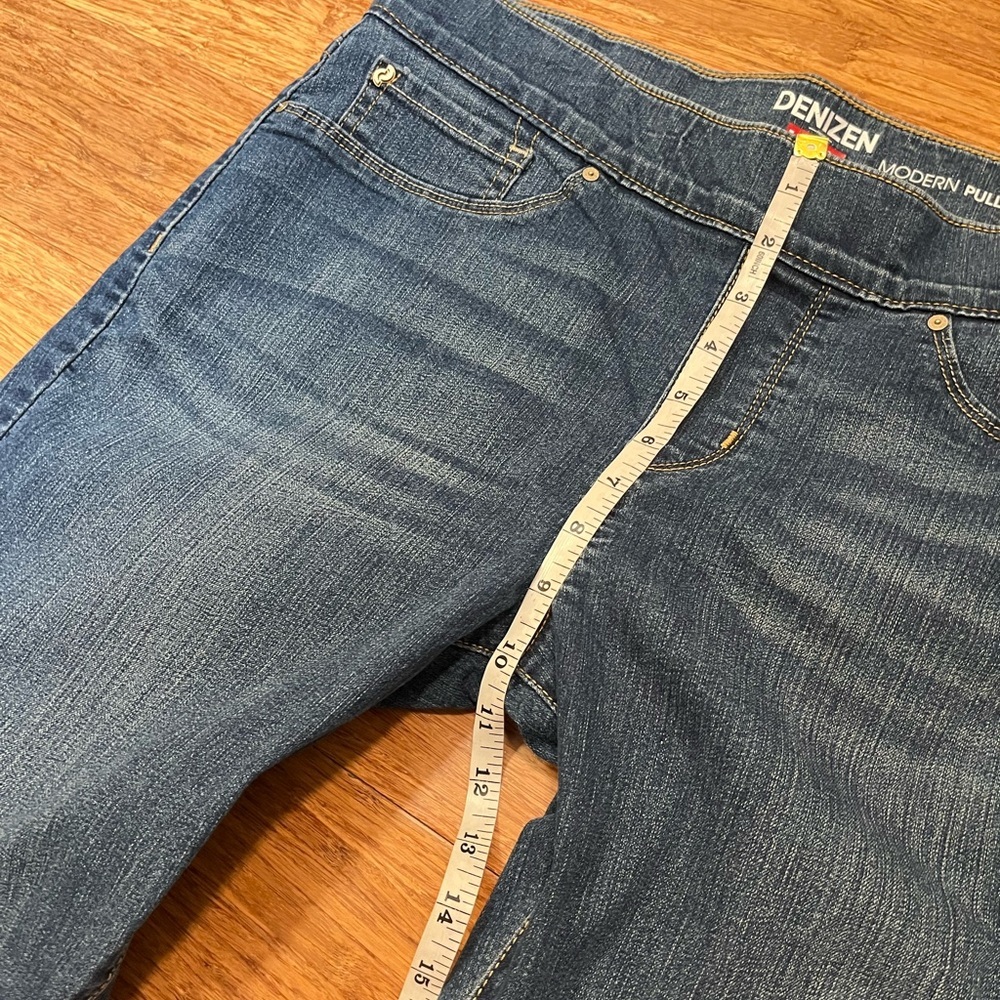 Levi's Denizen Modern Pull-On Crop Medium Dark Wash Jeans. Size Women's 16 - Picture 11 of 14